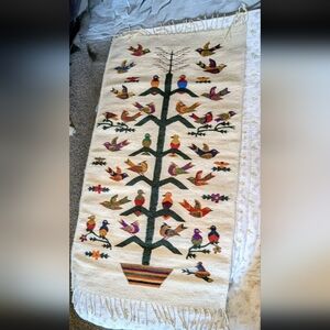 Zapotec Oaxacan 36x60" Hand Woven Tree of Life Wool Tapestry Rug